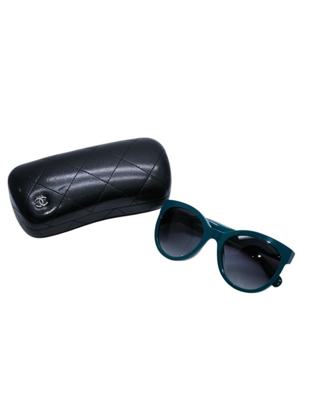 Chanel Boy Cat's Eye Sunglasses S6 Green Eyewear